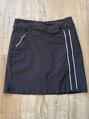 GG Blue Luxe Sport Polka Dot Zip-Detail Women's Skort - Size 8 Golf